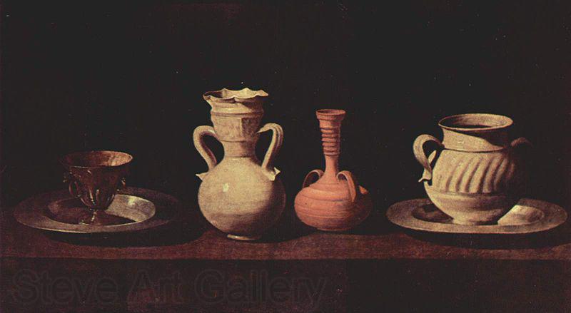 Francisco de Zurbaran Tassen und Vasen Norge oil painting art